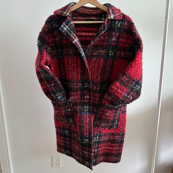 CHARLIE B Jackets & Blazers - Charlie.B Red Plaid Coat